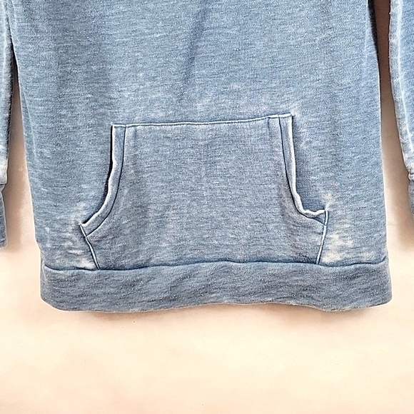 Jasmine & Ginger Blue Burn Out Sweatshirt Hoodie Size L - Picture 5 of 8